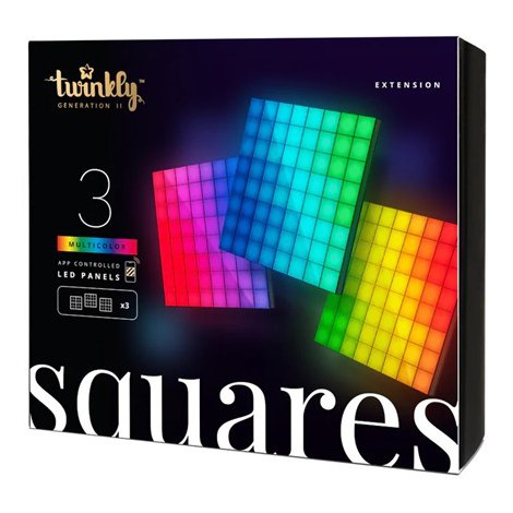 Twinkly Squares Smart LED Panels Expansion pack (3 panels) Twinkly | Squares Smart LED Panels Expansion pack (3 panels) | RGB -